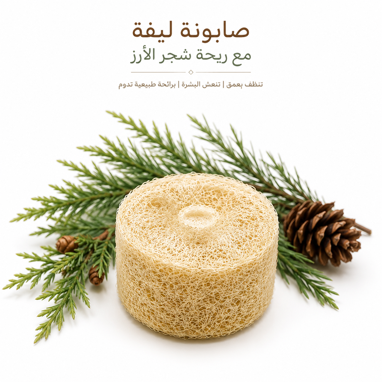 Cedarwood Loofah Soap|صابونة ليفة شجر الارز