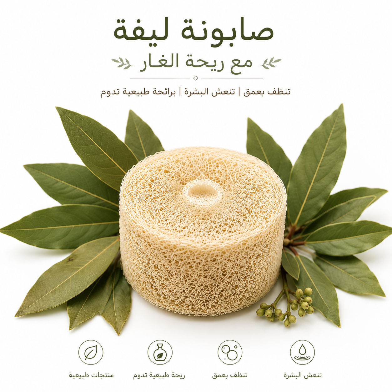 Laurel Loofah Soap| صابونة ليفة الغار